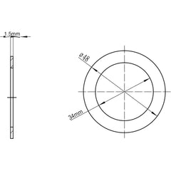 Anti-Lock Lathe Spindle Washer for M33 Spindle Thread Woodturning Woodlathe.