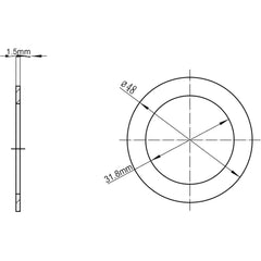 Antiblockier-Drehspindelscheibe für 1-1/4" Holzdrehspindelgewinde