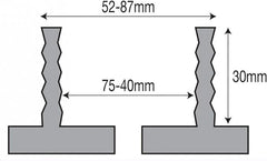 NCK-3.75Z-BWJ Ripple Deep Grip-Backen für Holzdrehfutter. 