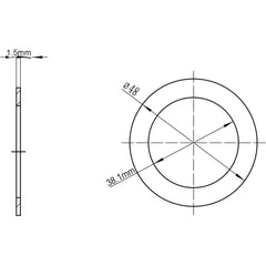 Antiblockier-Drehspindelscheibe für 1-1/2" Spindelgewinde Drechseldrehbank