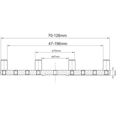 NCK-3.75Z-FJ8 8-Zoll-Flachbacken mit 8 Kegelstopfenschrauben für Drehbankfutter der BMWOOD NCK-Serie 