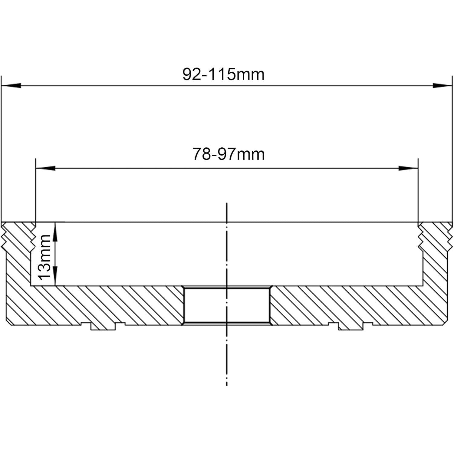 NCK-3.75Z-WJ Wide Jaws for Woodworking Woodturning Lathe Chuck.