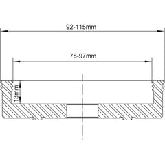 NCK-3.75Z-WJ Breite Backen für Drechselfutter für die Holzbearbeitung. 