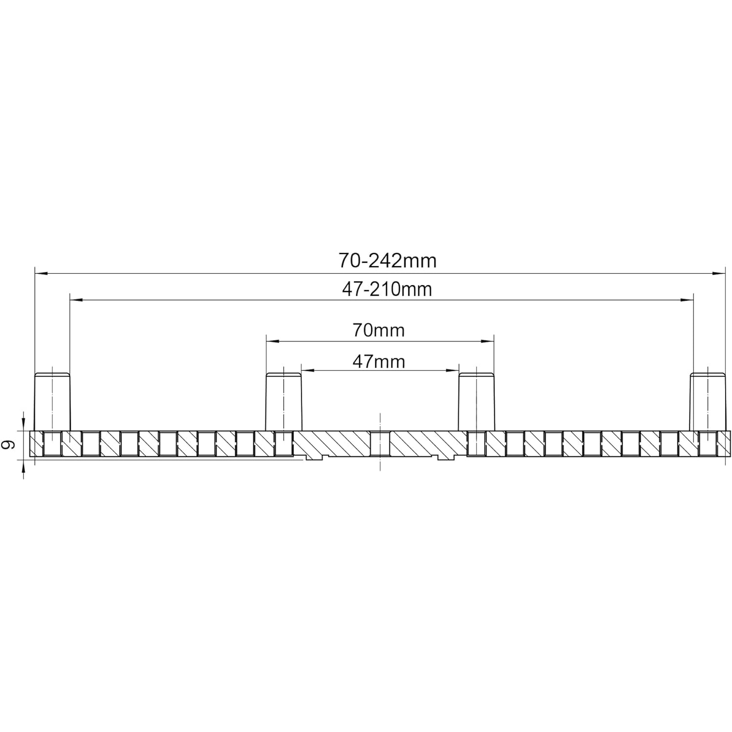 NCK-3.75Z-FJ10 10" Flat Jaws with 8pcs Taper Plug Screws for Woodlathe Chuck