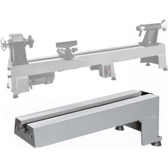 Extension Bed for Woodturning Lathe, Compatible with Harbor Freight Central Machinery 58358 10"X18" Wood lathe in grey color.