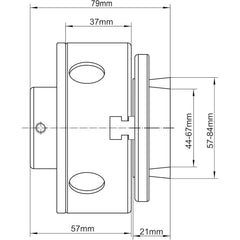 NCK-3.75ZN Woodturning 3-3/4" Self Centering Chuck with 1”x 8 TPI direct thread, locking set screws for reverse turning