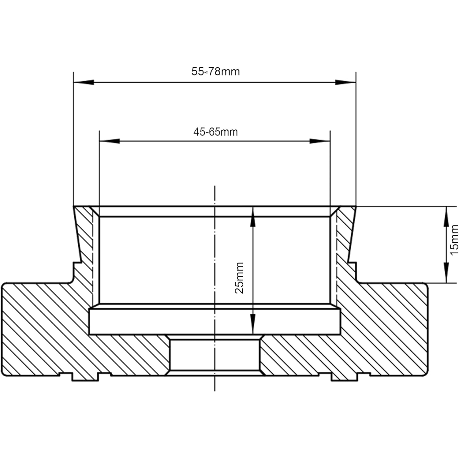 NCK-3.75Z-DJDT Dovetail Jaws with Outsdie Dovetail and Inside Thread for Woodtuning Lathe Chuck.