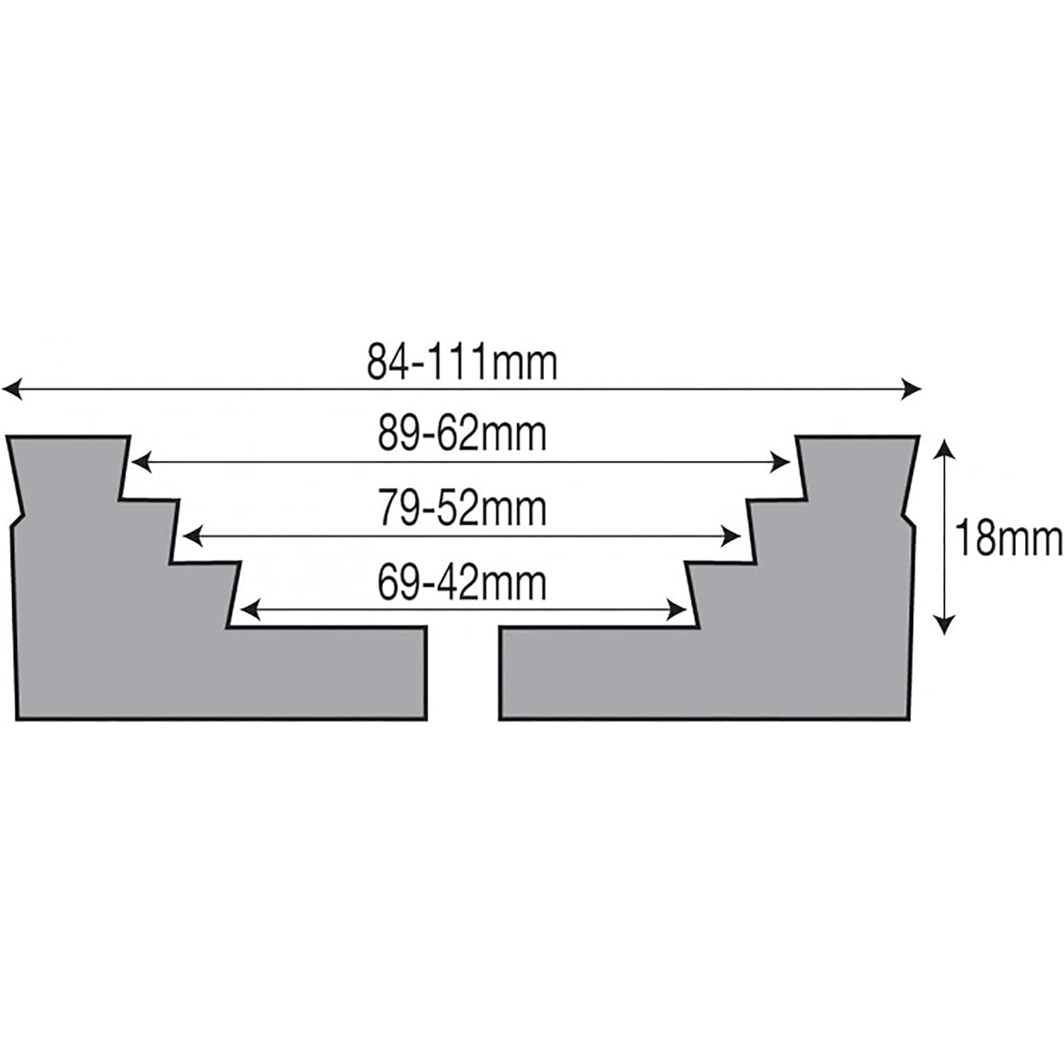 NCK-3.75Z-JS75DT Step Jaws for Woodworking Woodturning Lathe Chuck,Compatible with the chucks: SuperNOVA2, G3 Nova, Robert Sorby Patriot, Record Power SC3, Record Power SC4.