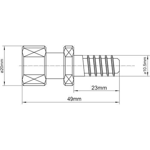 Safe Lock Woodworm Screw for Woodturning Lathe Chuck, Fits Sorby, Record Power, Nova, Harbor Freight Bauer 23222A-B, Vicmarc Chucks