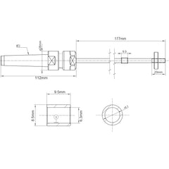 ‎PM-002/MT2 Pen Mandrel with MT2 Adaptor for Woodlathe Pen Making.