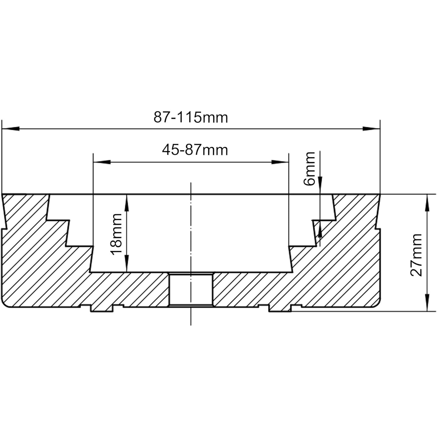 CK-3.75Z-JS75DT Step Jaws for CK-3.75Z Series Woodturning Lathe Chuck, Compatible with the Harbor Freight Bauer 23222A-B Chuck.