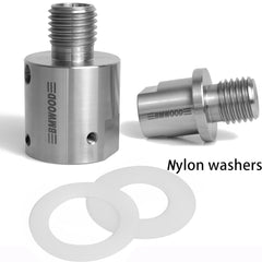 M33X3.5 Female to 1-1/4" x 8TPI Male Thread Adaptor, Woodworking Lathe Headstock Spindle Adaptor with Two Nylon Washers.