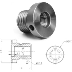 3/4"x16TPI Female to M33X3.5 Male Spindle Thread Adaptor, Woodworking Lathe Headstock Spindle Thread Adapter for Woodturning.