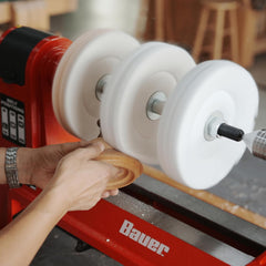 Woodworking Lathe Buffing System MT2 Mandrel,3-Step Buffing Wheel Kits 8 inch with 3pcs Polishing Cutting Compounds.