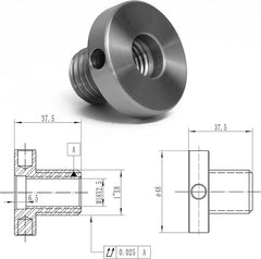 M18x2.5 Female to 1"x8TPI Male Thread Adaptor for Woodworking Lathe Headstock Spindle Woodturning.