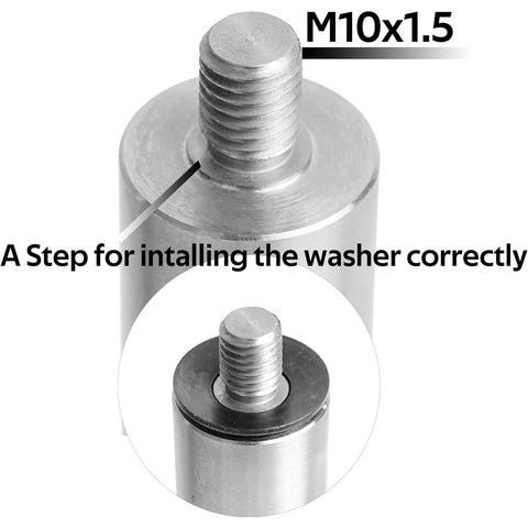 1" Post for Wood Lathe Tool Rest with 6" Total Length Including Thread, M10X1.5 Thread