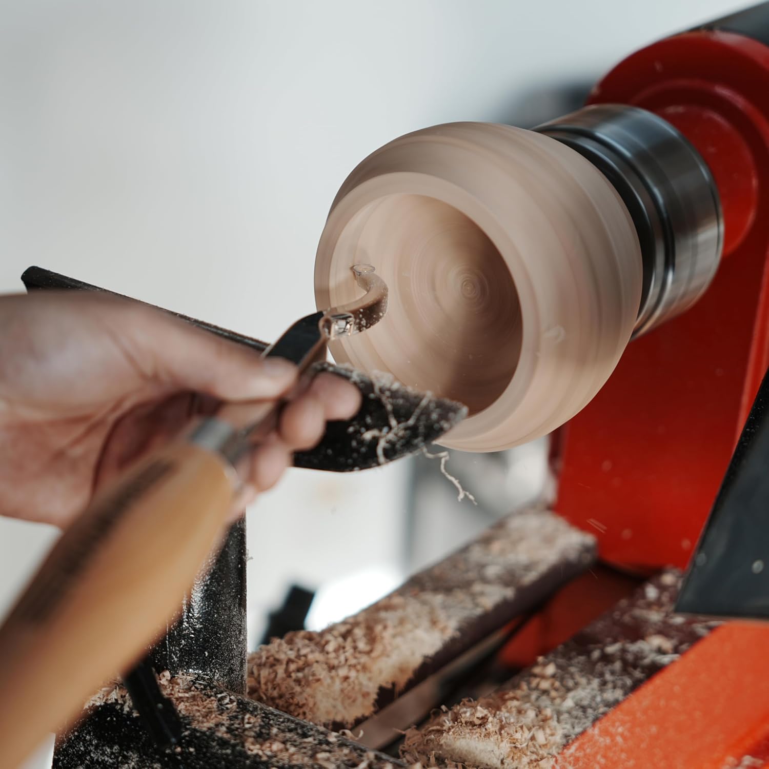 Mid-Size Carbide Tipped Curved Hollowing Tool for Woodturning.