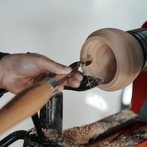 Mid-Size Carbide Tipped Curved Hollowing Tool for Woodturning.