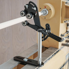 Woodturning Lathe Center Spindle Steady Rest MC-FS5, Wood Turning Three Wheels Stabilizer Auxiliary Clamping Tool.