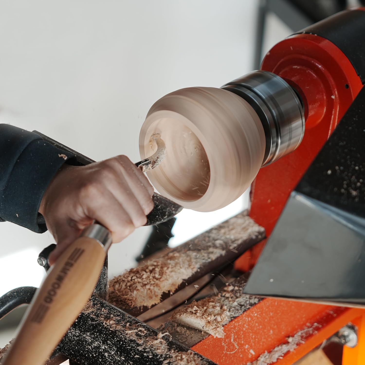 Mid-Size Carbide Tipped Curved Hollowing Tool for Woodturning.