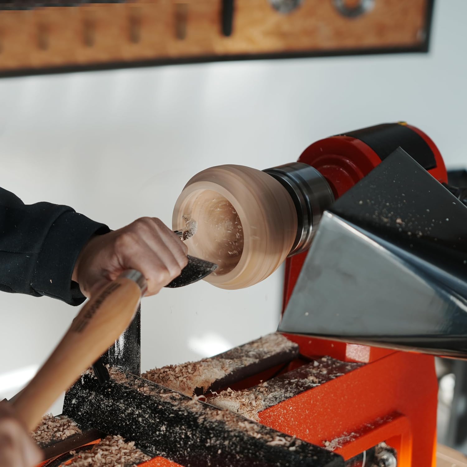 Mid-Size Carbide Tipped Curved Hollowing Tool for Woodturning.