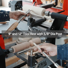 Straight Tool Rest Set 4" 6" 9" 12" Tool Rest, 5/8" and 1" Stem for Spindle Woodturning Woodlathe Tools.