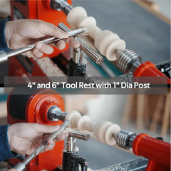 Straight Tool Rest Set 4" 6" 9" 12" Tool Rest, 5/8" and 1" Stem for Spindle Woodturning Woodlathe Tools.