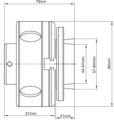 NCK-G3.75 3,75" 4-Backen-Schlüssel selbstzentrierendes Bohrfutter, Gewinde 1"X8TPI, mit NCK-3.75Z-DJDD Schwalbenschwanzbacken, Holzschraube, zwei Nylonscheiben, Inbusschlüssel mit T-Griff 