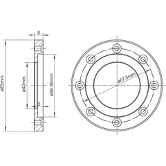 NCK-3.75Z-FP Planscheibenring für Drechselfutter 