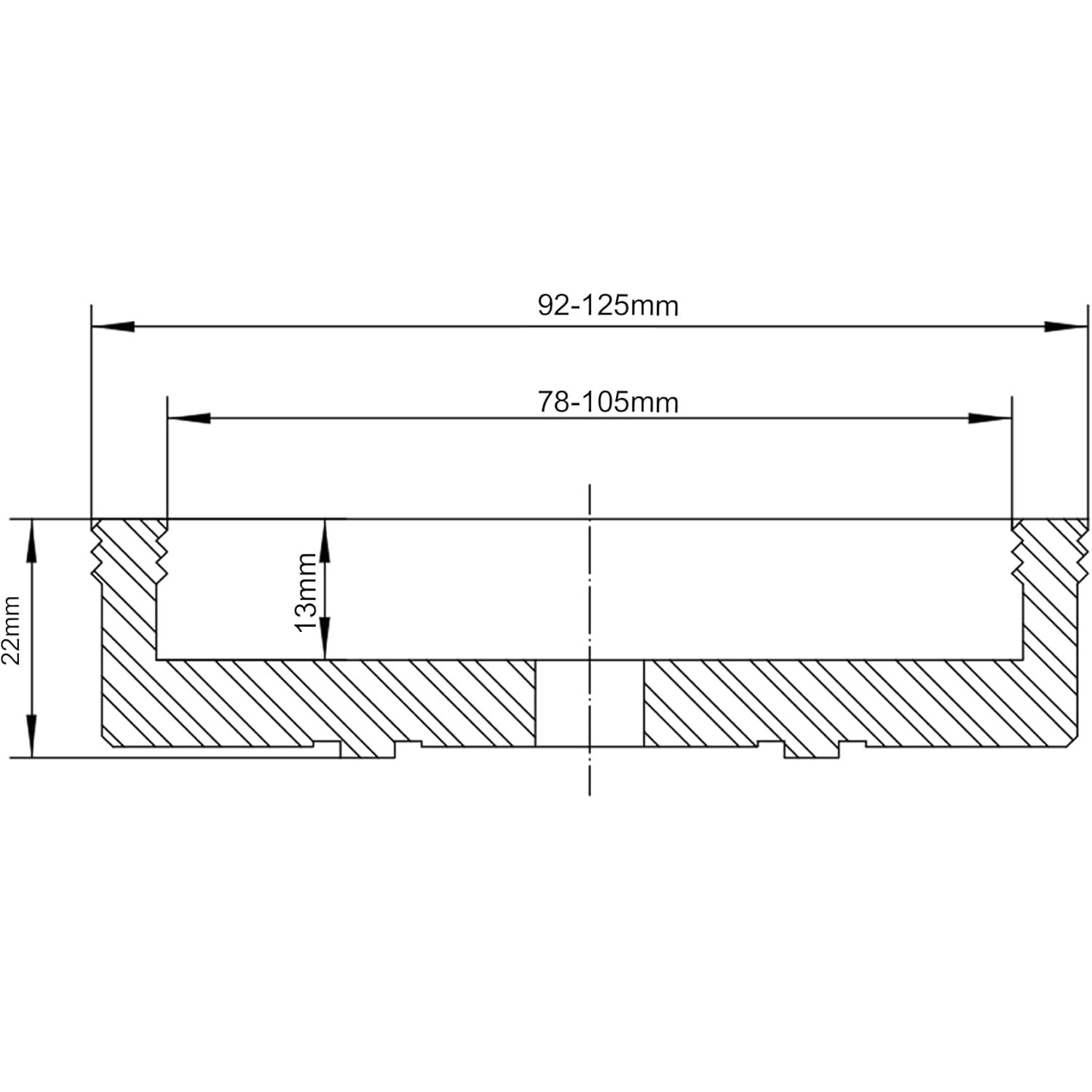 CK-3.75Z-WJ Wide Jaws for CK-3.75Z Series Woodturning Lathe Chuck, Compatible with the Harbor Freight Bauer 23222A-B chuck